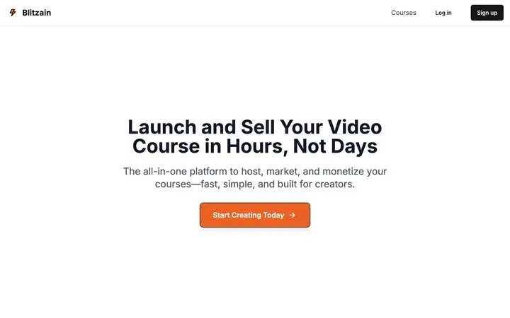 Blitzain Platform Screenshot