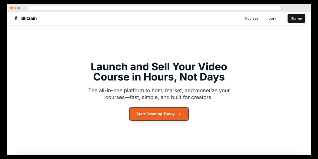 Hero image for Introducing Blitzain: The Creator-First Course Platform