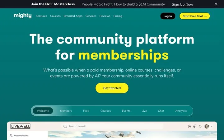 Mighty Networks Platform Screenshot